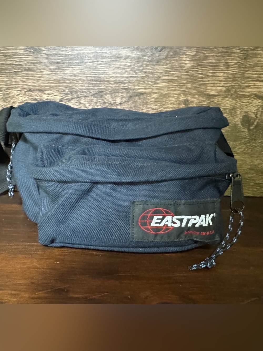 Vintage Eastpack Blue Belt Bag with Made in USA Logo
